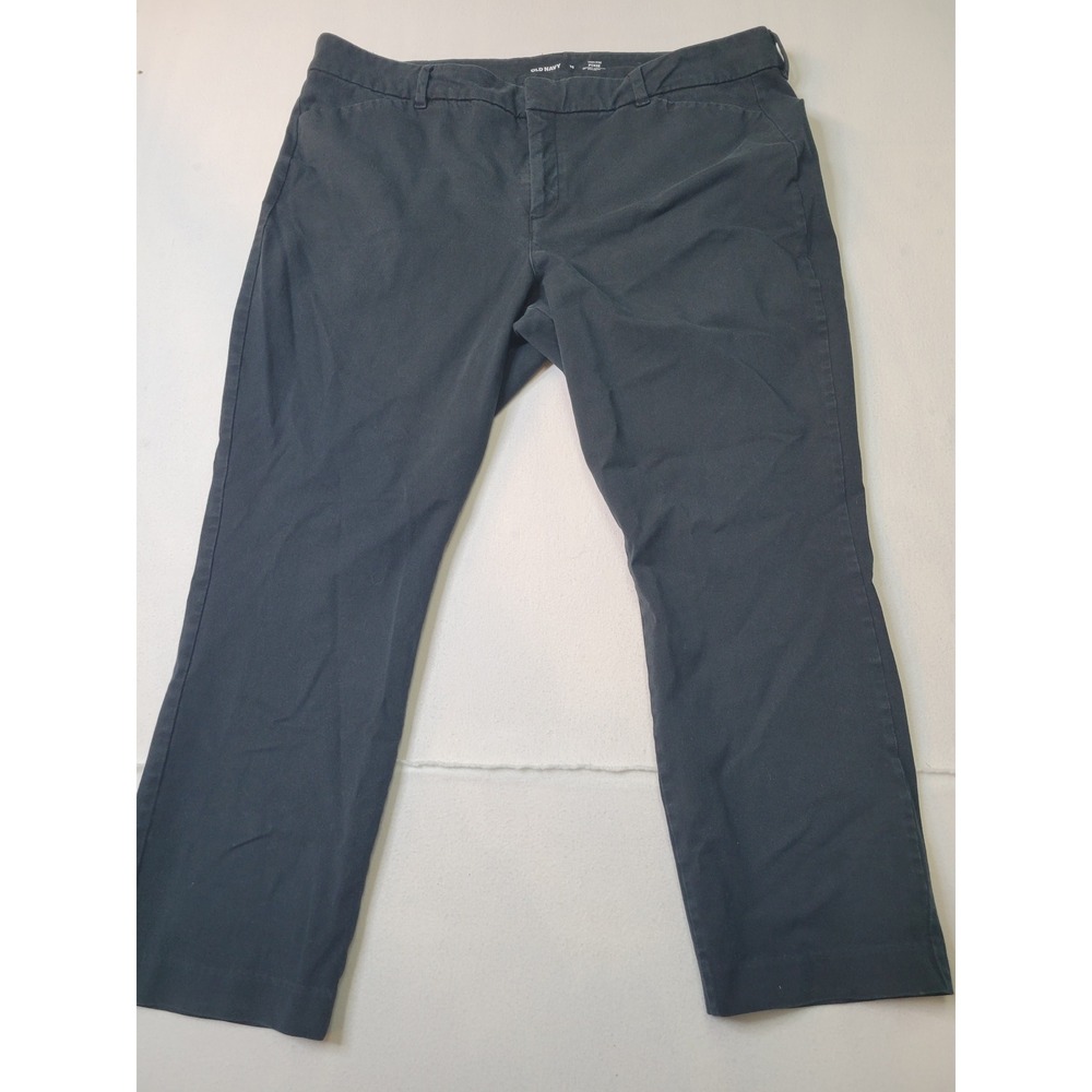 Old Navy High-Rise Pixie Secret-Smooth Pockets Pants Size 18 Dark Gray Black 31